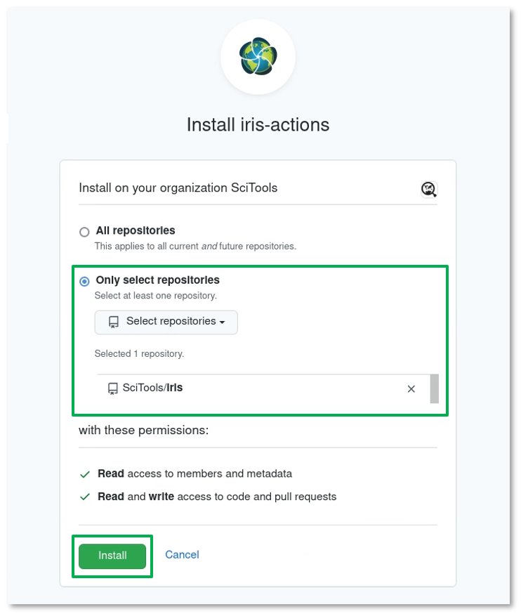 Token GitHub App — Iris 3.5.0 documentation